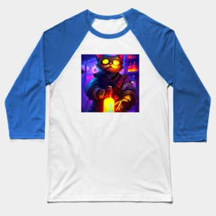 Futuristic Cat is a SciFi Mixologist Baseball T-Shirt